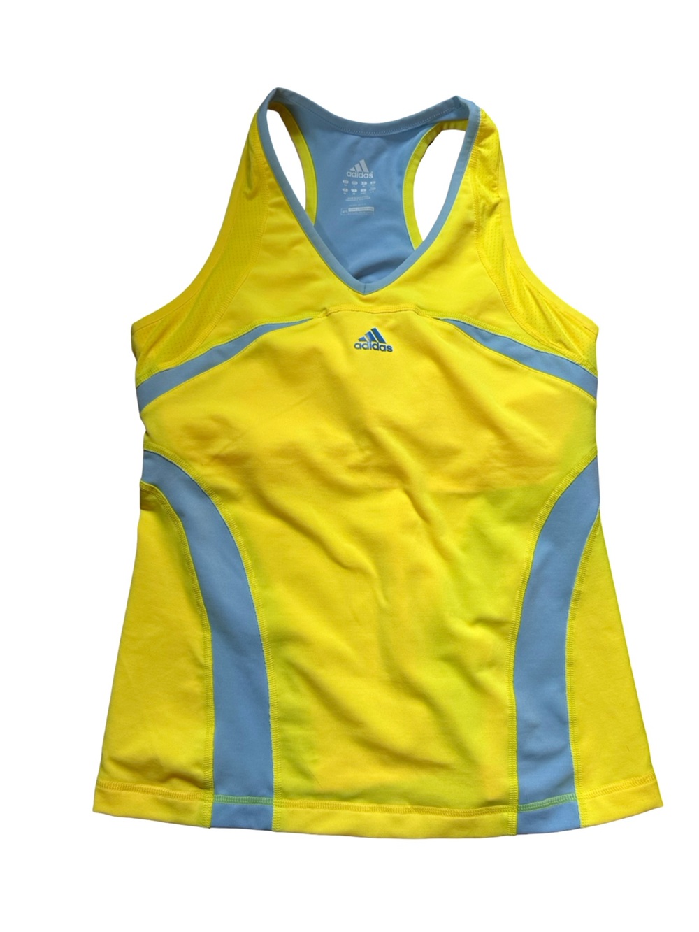 Adidas Yellow Running Racerback Tank Sz L